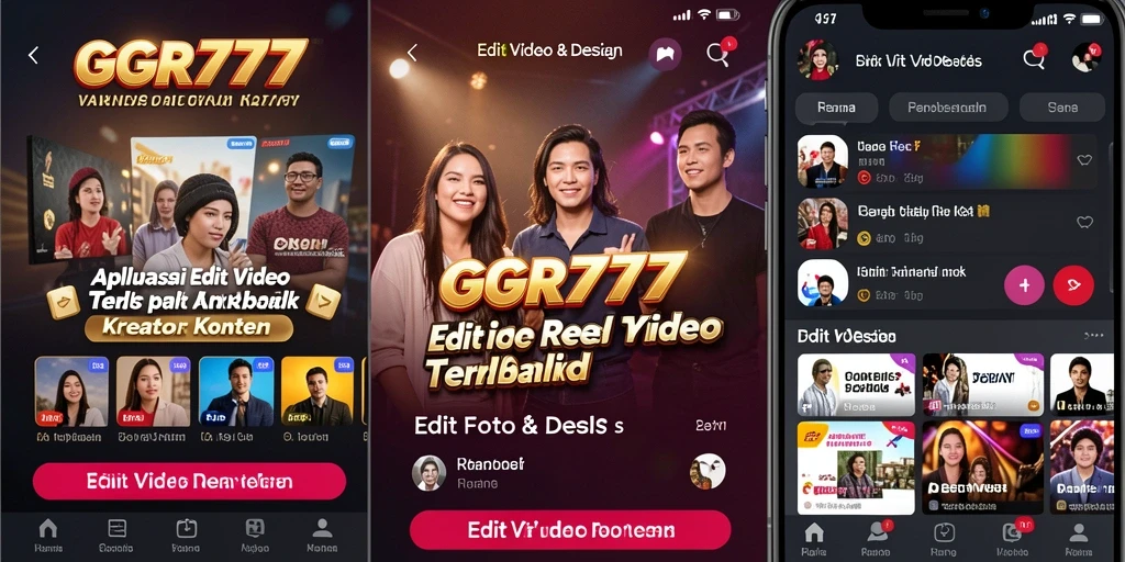 Antarmuka GGR777 yang ramah pengguna untuk editing video reels.
