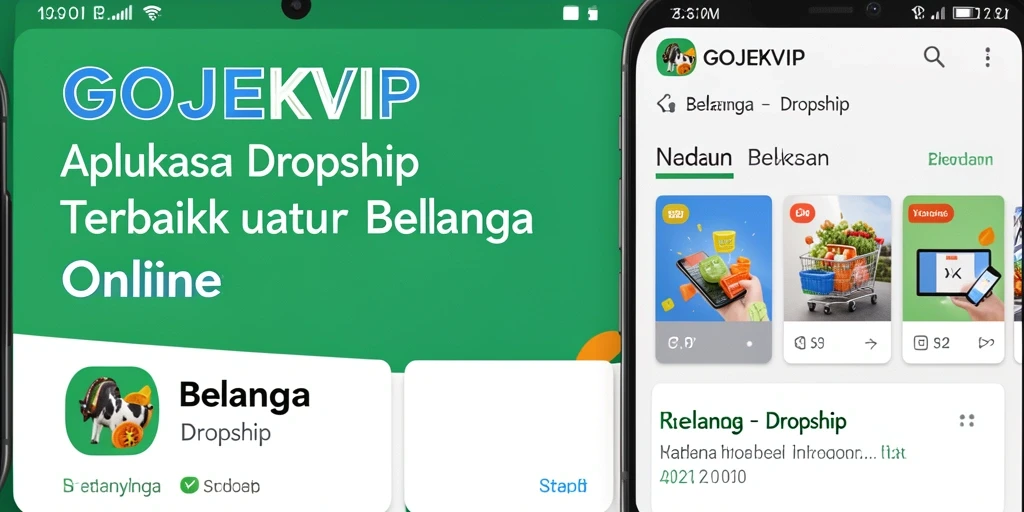 Tampilan antarmuka GOJEKVIP yang user-friendly untuk dropshipping.