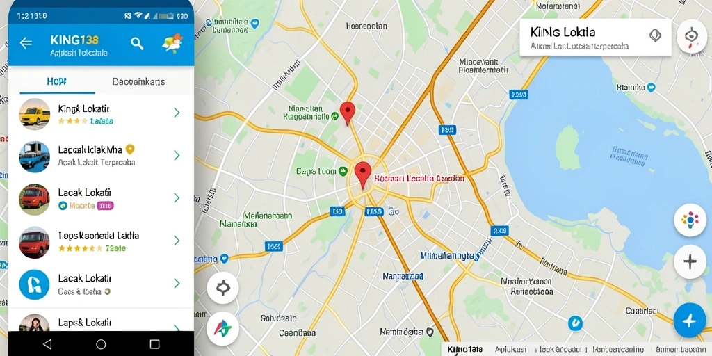 Antarmuka aplikasi KING138 untuk lacak lokasi yang intuitif.