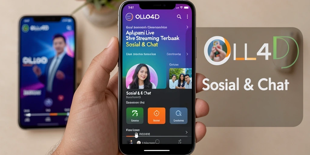 Tampilan antarmuka OLLO4D yang intuitif dan menarik untuk live streaming.